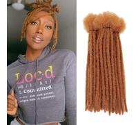 SHIHERESH Extensions de dreadlocks en cheveux synthétiques doux - 0,4 cm de large - 30 mèches - Fait à la main - Pour homme et femme (30#, 30,5 cm)