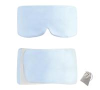 SHIHERESH Masque de Sommeil Masque de Nuit Confortable Bloquant la Lumière Cela N'appuiera pas sur vos Yeux Masque Yeux Voyage Accessoires Deux Faces Deux Sensation (Bleu Clair Version Standard)