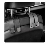 SHIHUAFADACAI 2 Pièces Crochets de Rangement pour Dossier de Siège de Voiture pour BMW X7 G07 2025 2024 2023 2022, Crochets de Rangement en Cuir, Sacs à Main, Parapluies,Grey