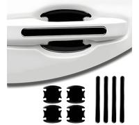SHIHUAFADACAI 8 Pièces Protecteur Poignée Porte Voiture pour Citroen DS5 2011-2015, Silicone, Autocollant Auto-adhésif Anti-Rayures Résistant, Noir