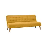 SHIITO Canapé lit Louis XIV avec Ouverture clic-clac | Où l'élégance et Le Confort se rencontrent | Design Capitoné, Couleur Moutarde, 189,5 x 88 x 89 cm