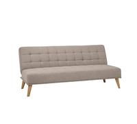 SHIITO Canapé lit Louis XIV avec Ouverture clic-clac | Où l'élégance et Le Confort se rencontrent | Design Capitoné, Couleur Vison, 189,5 x 88 x 89 cm