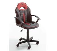 SHIITO Modèle Goblin JC Chaise de Gaming Ergonomique avec Dossier inclinable tapissée en Similicuir Rouge et Noir