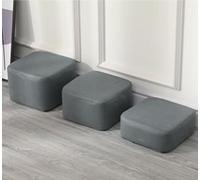 SHIJHUI 1 pouf carré imperméable, 26 x 26 cm, tabouret à langer pour entrée, couloir, chambre à coucher, bureau, canapé, repose-pieds, coussin de siège, invité (bleu lac, 26 x 26 x 18 cm)