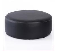 SHIJHUI Pouf rond en cuir synthétique, 27,9 x 10,2 cm, imperméable, repose-pieds de canapé, pour détendre vos pieds, coussin de siège pour entrée/salon/tatami/bureau/voyage (noir)