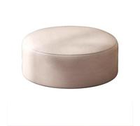 SHIJHUI Pouf rond imperméable, petit repose-pieds doux rembourré pour chaussures d'entrée, tabouret de coiffeuse, repose-pieds de salon (gris clair, 28 x 28 x 10 cm)