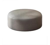 SHIJHUI Pouf rond imperméable - Petit repose-pieds doux rembourré - Tabouret d'entrée rembourré - Pour salon, chambre à coucher, meuble, canapé, repose-pieds (gris foncé, 28 x 28 x 10 cm)