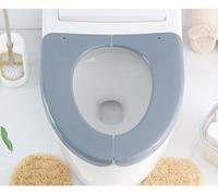 SHIJHUI Siège de toilette pliable en plastique pour adulte, housse de siège de toilette portable, siège de toilette pliable et lavable, coussin pour la maison, les voyages, le bureau (gris)
