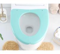 SHIJHUI Siège de toilette pliable en plastique pour adulte, housse de siège de toilette portable, siège de toilette pliable et lavable, coussin pour la maison, les voyages, le bureau (vert)