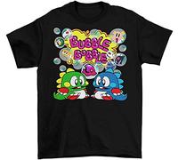 SHIJIN Bubble Bobble T-Shirt Unisex Adult Cotton Funny Sizes NES Retro 90's 8-bit New Short-Sleeved Shirt Top Sweatshirt Black M