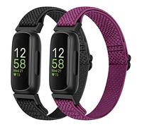 SHIJZWD Bracelet en nylon compatible avec Fitbit Inspire 3/Inspire 2/Inspire/Inspire HR/Ace 3/Ace 2 - Bracelet de rechange élastique et réglable - Pour homme et femme, Bracelet de montre élastique