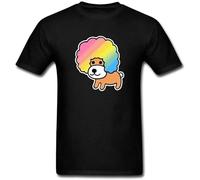 SHIKAIQI Desbh Men's Afro Ken Short Sleeve T Shirt Black XL