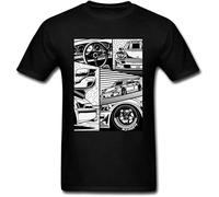 SHIKAIQI Japanese Car Details Structure Jdms Auto Car Summer Fall 100% Cotton O-Neck Men T Shirt Short Sleeve Printed Clothes Black 3XL