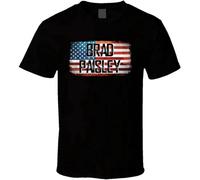 SHIKAIQI Men's Brad Paisley American Pride Country Music Concert Fan T Shirt Black 3XL