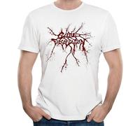 SHIKAIQI Men's Cattle Decapitation American Deathgrind Band Round Neck Casual T Shirt Print Tops White S