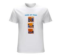 SHIKAIQI Men's Gang of Four Entertain Ment T-Shirts White S