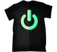 SHIKAIQI Men's Glow in The Dark on Switch T-Shirt Night Party Luminous Rave Club Birthday Black L