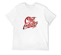 SHIKAIQI Men's One Industries Rolling Thunder, Logo, Red, Adult T-Shirt White L