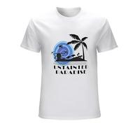 SHIKAIQI Men's Path of Exile Action Games Power Dark Poe Oversize Cotton T-Shirts White L