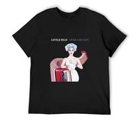 SHIKAIQI Men's Stray Vintage Little Feat Dixie Chicken Short Sleeve Graphic T-Shirts Black S