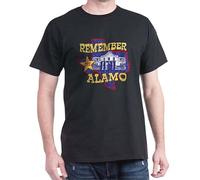 SHIKAIQI Men's Texas Remember The Alamo Texas T-Shirts Black S