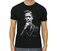 SHIKAIQI Ryan Gosling T-Shirt Fan Cult Actor Shirt Black S