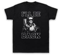SHIKAIQI Terminator I'll Be Back Mens T Shirt Black 3XL