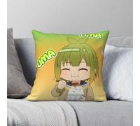 Shikanoko Noko My Deer Friend Nokotan Taie d'oreiller carrée Polyester Lin Velours Imprimé Zip Throw Taie d'oreiller Home Housse de coussin