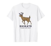 Shikato Illustration de cerf facile Amoureux des cerfs dix cerfs dix cerfs dix cerfs ignorés Sikato fleurs cartes mots drôles T-Shirt