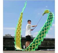 Shiketong Chinese Dragon Dance 300cm 5m Polyester Lion Dance Head for Festival Parade(Green,3.0m)
