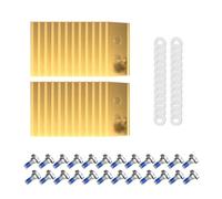 Shiketong Jeu De Lames De Coupe pour Tondeuse À Gazon, Compatibles avec Mammotion, Lames De Tondeuse À Gazon Luba Yuka en Acier Inoxydable(24pcs-Gold)