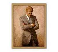 Shikler Official Portrait US President John Kennedy JFK Painting Artwork Framed Wall Art Print 18X24 inch Président La Peinture Mur