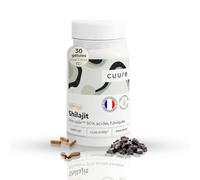 Shilajit - CUURE - PrimaVie™ [500 mg] - Énergie, Vitalité & Immunité - 50% d’Acides Fulviques - Soutien Cognitif - 30 Jours - 1 Gélule/Jour - Vegan - Fabriqué en France