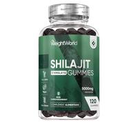 Shilajit Gummies 120 Vegan 5000mg Shilajit Himalaya Gummies avec Potassium, Vitamine A, Riche en +85 Minéraux, Acide Fulvique, Acide Humique, Alternative Resine d'Himalaya, Comprimés et Gélules