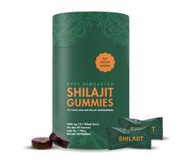 Shilajit Gummies Pure Shilajit Himalaya pour stimuler l'énergie et le soutien immunitaire, avec ashwagandha, gokshura, acide fulvique et plus de 85 oligo-minéraux, sans sucre ajouté, sans OGM, 60