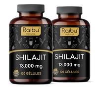 Shilajit Pur de l’Himalaya - 240 Gélules de Shilajit - Haute Concentration en Acide Fulvique et Acides Humiques - 1300 mg par Dose Quotidienne - Mumijo, Testé en Laboratoire, Sans Additifs (Lot de 2)