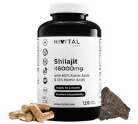 Shilajit Pure 46000 mg. 120 gélules végétaliennes pour 2 mois. | 60% d'Acides Fulviques et 12% d'Acides Humiques. Riche en Minéraux et Oligo-éléments. Fabriqué en Europe par HIVITAL