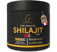 Shilajit Pure 50G Gene & Good - Résine Himalaya Purifiée - Himalaya Bio - Natural Shilajit - Riche en Acide Fulvique, Acide Humique. Durée de 3 Mois