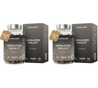 Shilajit Pure Himalaya 36000mg Extrait 30:1 | 50% Acide Fulviques Qualité Premium - Shilajite Energie et Immunité 100% Végétalien, Pur, Sans Additifs - 90 Pure Himalayan Shilajit Gélules (Lot de 2)