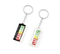 shilipu Lot de 2 porte-clés amusants « My Social Battery » pour une humeur sociale pendant 7 jours - Porte-clés d'expression d'humeur - Porte-clés de batterie sociale pour expression personnelle -