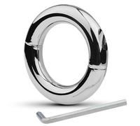 SHILISHAONV Anneau Pénien En Métal Homme Anneaux Sexuelle Pour Testicules Lisse Cock Ring Classique Poids De Testicule Ballstretcher 28/30/33/40/45/50Mm Penien Bondage Sex Toy,Argent,28mm