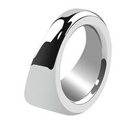 SHILISHAONV Metal Stainless Steel Penis Ring for Men Smooth Anneau Pénien Curved Anneaux Coq Ring Pour Testicules Cockringe Prolonger Le Temps Bondage Sex Toy Homme,Argent,22mm
