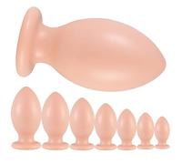 SHILISHAONV Souple Silicone Anal Plug Grand Boules Anales Avec Ventouse Diamètre 3,8-9,2 Cm Sphériques Plug Anale Lisse Plug Anale Training Expandeur Anal Pour Femme,Flesh,XL