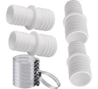 SHILIU-4 Pcs Raccords de Tuyau de 32 mm, Adaptateur Tuyau Piscine 32 a 38, Adaptateur Tuyau Arrosage, 8 Pcs Serrage universels en A[