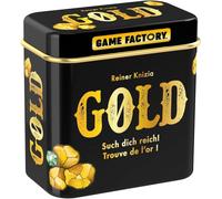 Shiliu-646252 Gold Mini Jeu De Cartes Dans Une Boîte Métallique Pratique, À Partir De 6 Ans, Idéal Comme Jeu De Voyage Ou Cadeau, P[