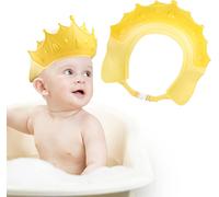 Shiliu-Chapeau Douche Bébé, Réglable Visiere Bonnets De Bain Pour Enfants,Protégez Les Yeux Et Oreilles Des Enfants(Jaune)[1643]