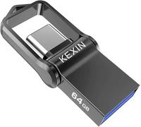 SHILIU-Clé USB Type C 64Go, Mini USB 3.0 64 Go Dual OTG Métal Étanche pour PC Dell XPS Console de Jeux et Android Type C Smartphone[