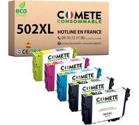 SHILIU-COMETE, Marque française - 502XL - 5 Cartouches d'encre Compatibles avec Epson 502 XL Jumelles - pour Epson XP-5100 XP-5105 [