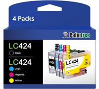 SHILIU-LC424 LC 424 Cartouche d'encre Compatible pour Cartouche Brother LC424 LC-424 pour Brother DCP-J1200W DCP-J1200WE (Noir Cyan[