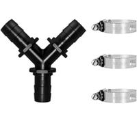 SHILIU-LONGRUN Pond Hose Adapter 1 Inch Tees Barb Fitting Air Hose Fittings, Garden Hose Quick Connecter for Spillway Waterfall Fou[